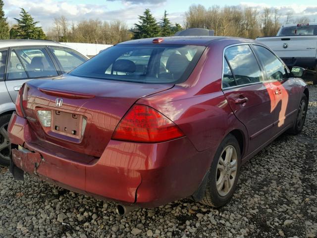 1HGCM56836A041562 - 2006 HONDA ACCORD EX RED photo 4