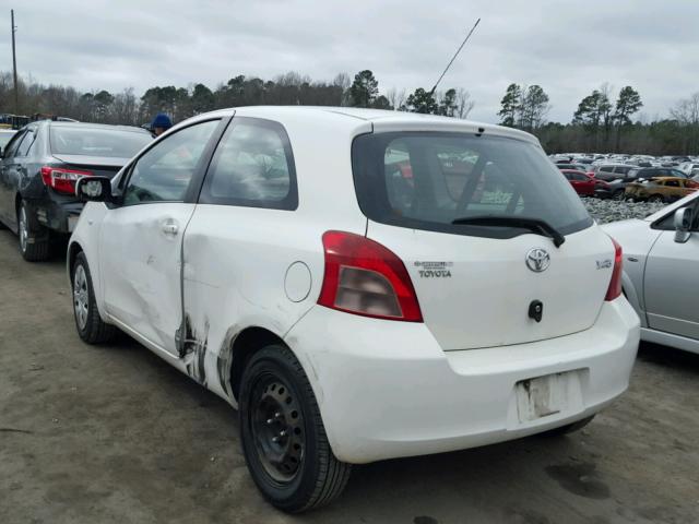 JTDJT923575074387 - 2007 TOYOTA YARIS WHITE photo 3