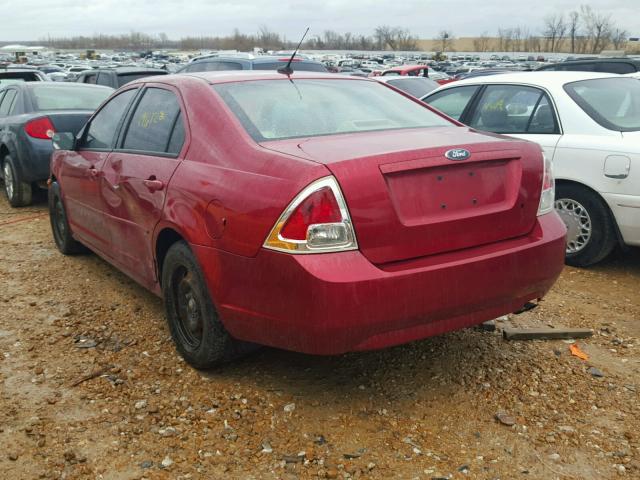 3FAHP06Z87R176993 - 2007 FORD FUSION S RED photo 3
