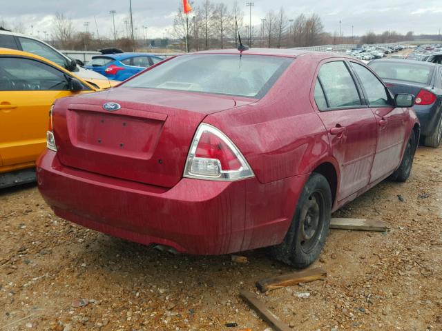 3FAHP06Z87R176993 - 2007 FORD FUSION S RED photo 4