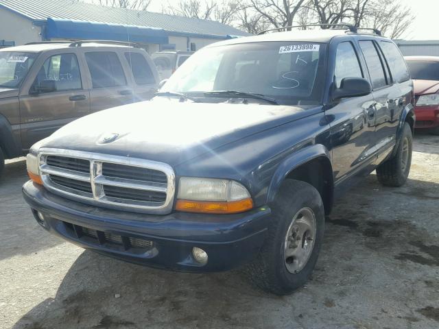 1D4HR48N93F531332 - 2003 DODGE DURANGO SL BLUE photo 2