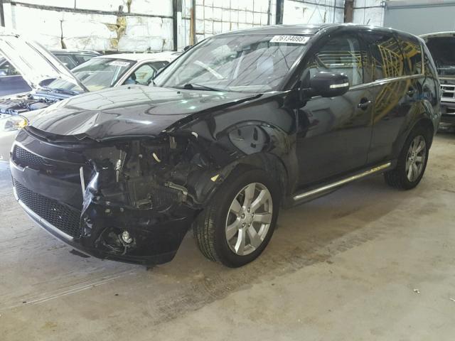 JA4JT5AX4AZ006198 - 2010 MITSUBISHI OUTLANDER BLACK photo 2