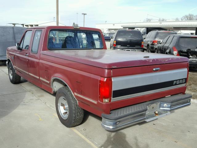 1FTEX15N3NKB26585 - 1992 FORD F150 BURGUNDY photo 3