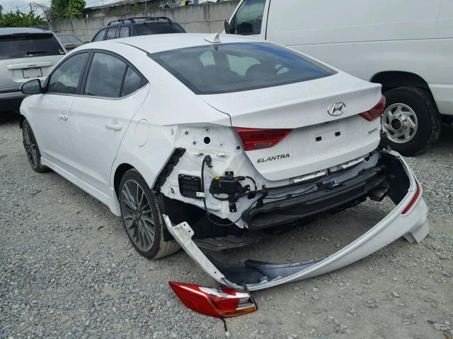 KMHD04LBXJU494573 - 2018 HYUNDAI ELANTRA SP WHITE photo 3