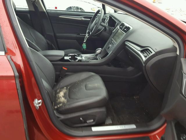 3FA6P0D96ER328485 - 2014 FORD FUSION TIT RED photo 5