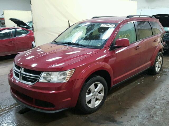 3D4PG1FG4BT500515 - 2011 DODGE JOURNEY MA MAROON photo 2