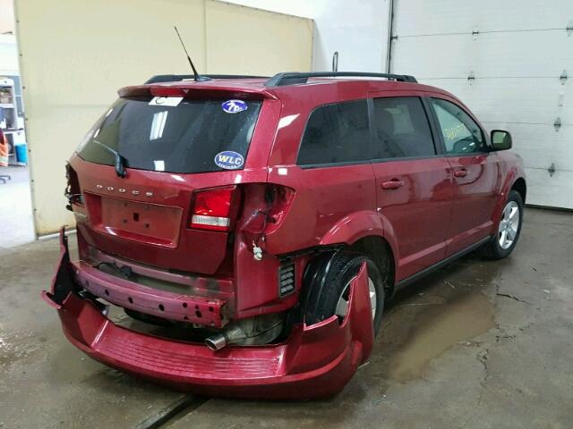 3D4PG1FG4BT500515 - 2011 DODGE JOURNEY MA MAROON photo 4