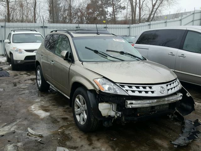 JN8AZ08W26W536347 - 2006 NISSAN MURANO SL GOLD photo 1