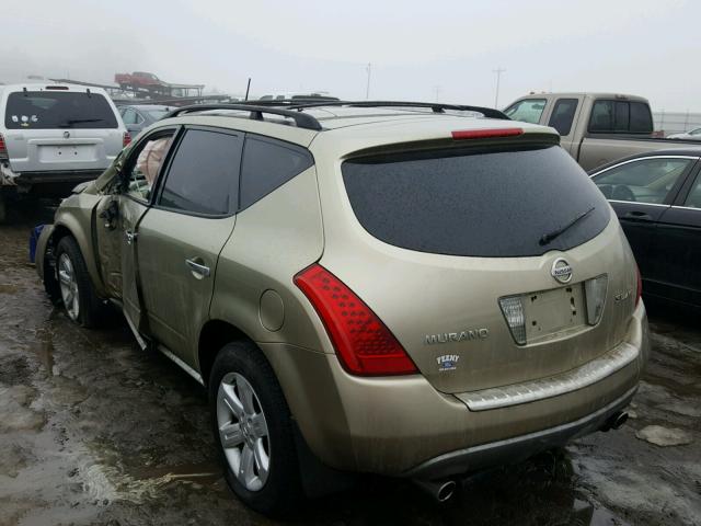 JN8AZ08W26W536347 - 2006 NISSAN MURANO SL GOLD photo 3