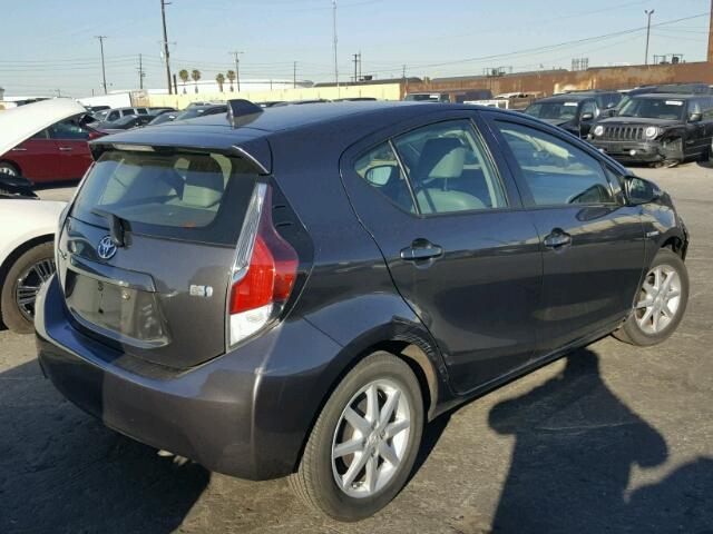 JTDKDTB39F1087857 - 2015 TOYOTA PRIUS C GRAY photo 4