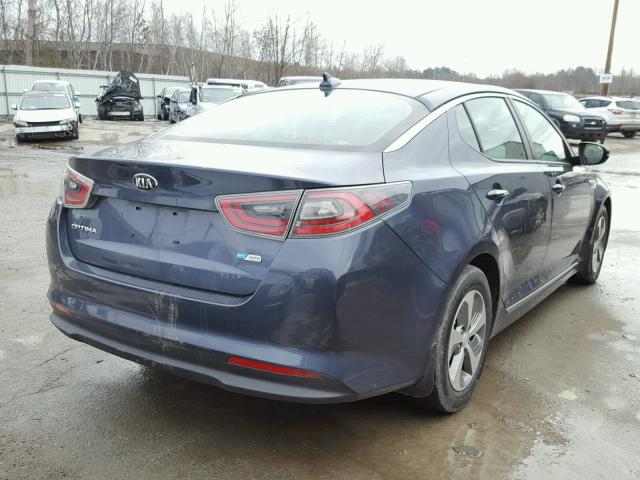 KNAGM4AD3E5071714 - 2014 KIA OPTIMA HYB BLUE photo 4