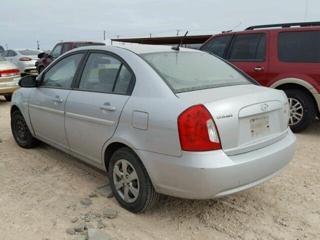 KMHCN46C89U318344 - 2009 HYUNDAI ACCENT GLS SILVER photo 3