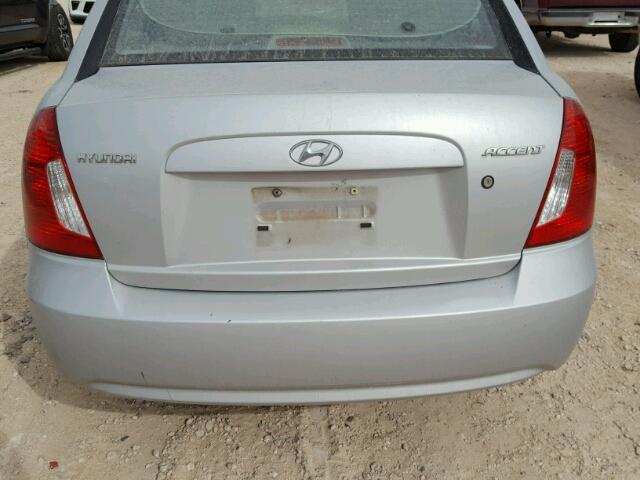 KMHCN46C89U318344 - 2009 HYUNDAI ACCENT GLS SILVER photo 9