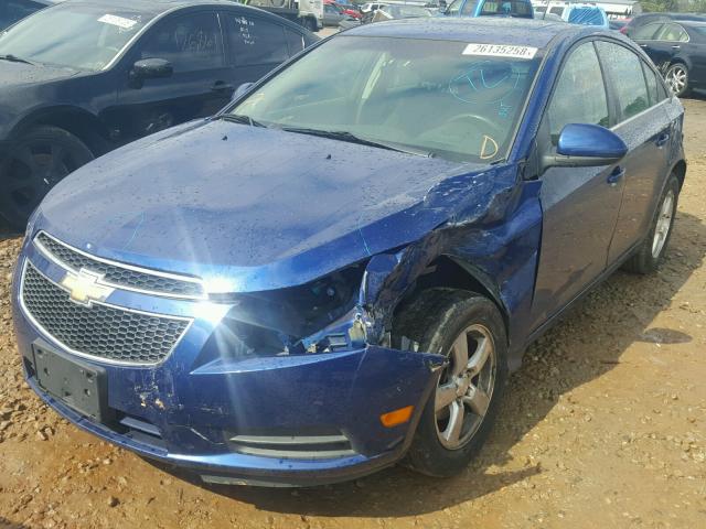 1G1PF5SC9C7188684 - 2012 CHEVROLET CRUZE LT BLUE photo 2