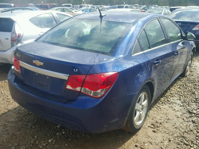 1G1PF5SC9C7188684 - 2012 CHEVROLET CRUZE LT BLUE photo 4