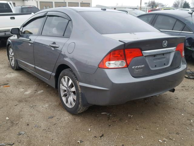 1HGFA16939L001465 - 2009 HONDA CIVIC EXL GRAY photo 3