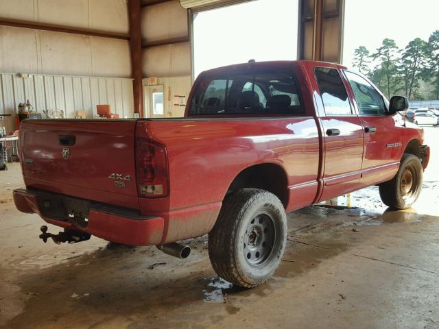 1D7HU18D15S232709 - 2005 DODGE RAM 1500 S RED photo 4