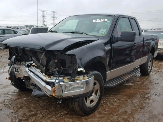 1FTPX14505NA44757 - 2005 FORD F150 BLACK photo 2