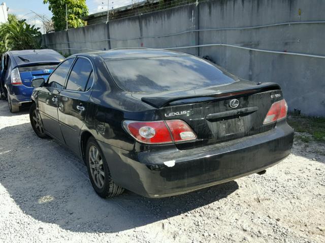 JTHBA30G945049855 - 2004 LEXUS ES 330 BLACK photo 3