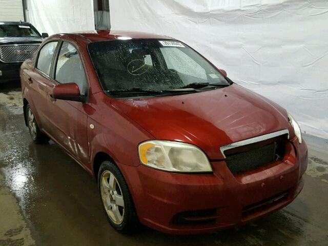 KL1TG56617B125581 - 2007 CHEVROLET AVEO LT RED photo 1