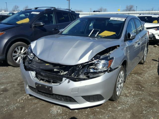 3N1AB7APXGY260055 - 2016 NISSAN SENTRA S SILVER photo 2