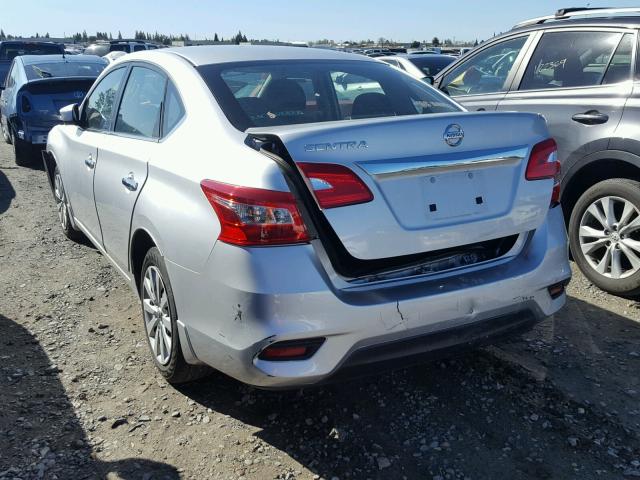3N1AB7APXGY260055 - 2016 NISSAN SENTRA S SILVER photo 3