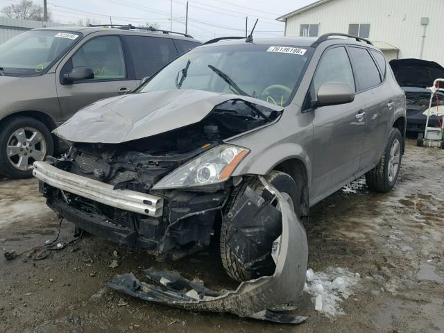 JN8AZ08W54W336317 - 2004 NISSAN MURANO SL GRAY photo 2