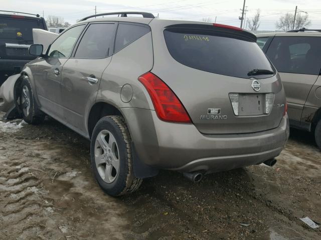 JN8AZ08W54W336317 - 2004 NISSAN MURANO SL GRAY photo 3