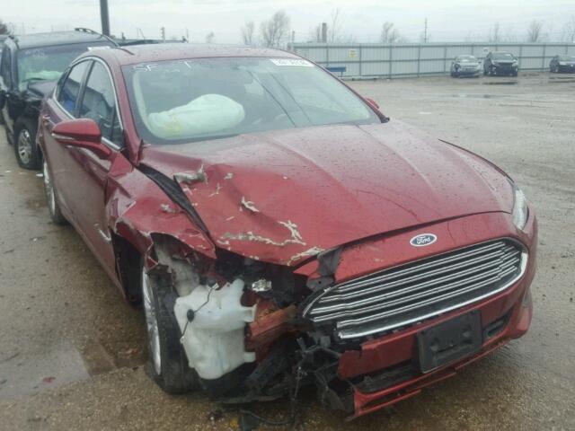 3FA6P0LU7DR218145 - 2013 FORD FUSION SE RED photo 1