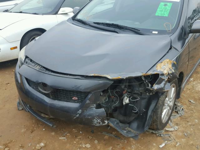 2T1BU4EE9AC429895 - 2010 TOYOTA COROLLA BA GRAY photo 9