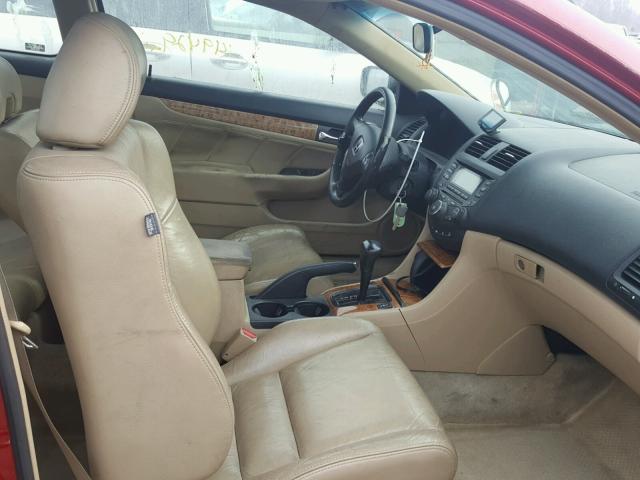 1HGCM82643A021290 - 2003 HONDA ACCORD EX RED photo 5