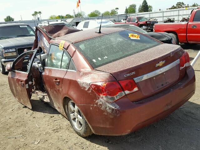 1G1PC5SB6D7202137 - 2013 CHEVROLET CRUZE LT BROWN photo 3