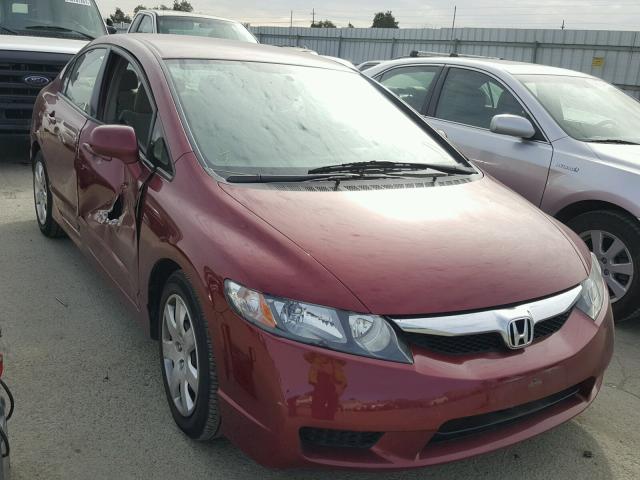 19XFA1F59AE070704 - 2010 HONDA CIVIC LX RED photo 1