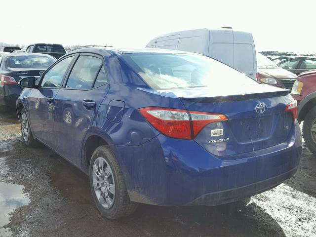 5YFBURHE6FP238192 - 2015 TOYOTA COROLLA L BLUE photo 3