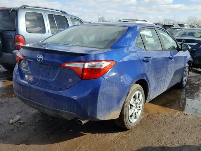 5YFBURHE6FP238192 - 2015 TOYOTA COROLLA L BLUE photo 4