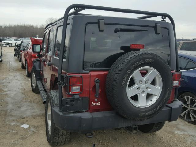 1C4BJWDG0DL501541 - 2013 JEEP WRANGLER U RED photo 3