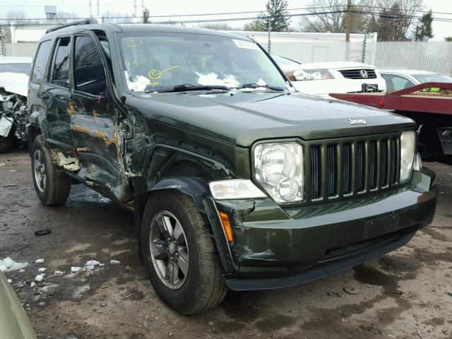 1J8GN28K68W132361 - 2008 JEEP LIBERTY SP GREEN photo 1