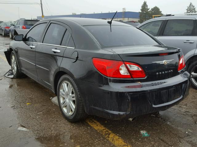 1C3LC66M88N110265 - 2008 CHRYSLER SEBRING LI BLACK photo 3