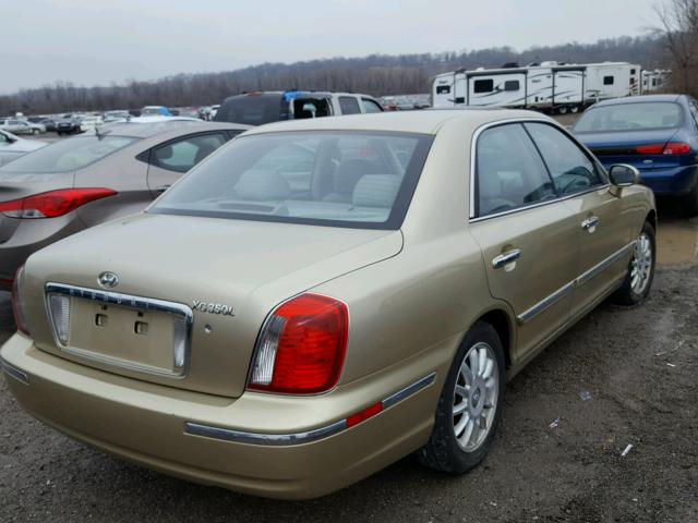 KMHFU45E64A278634 - 2004 HYUNDAI XG 350 GOLD photo 4