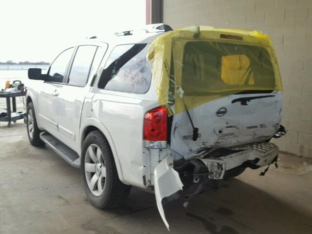 5N1BA0ND5CN614045 - 2012 NISSAN ARMADA SV WHITE photo 3