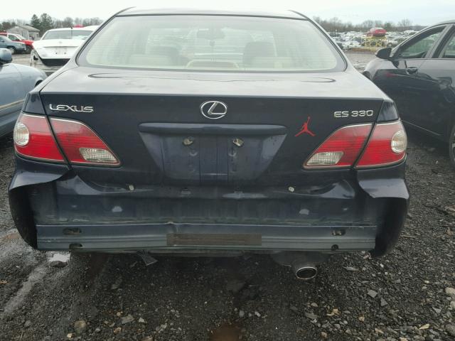 JTHBA30G645013668 - 2004 LEXUS ES 330 BLUE photo 9