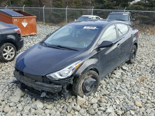 KMHDH4AE1GU528527 - 2016 HYUNDAI ELANTRA SE BLACK photo 2