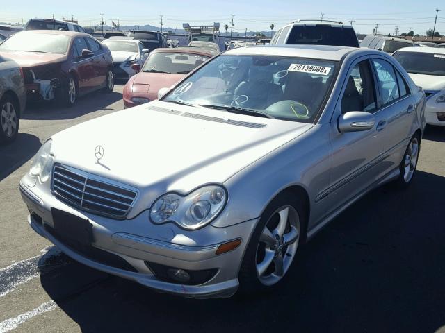 WDBRF40J75F687891 - 2005 MERCEDES-BENZ C 230K SPO SILVER photo 2