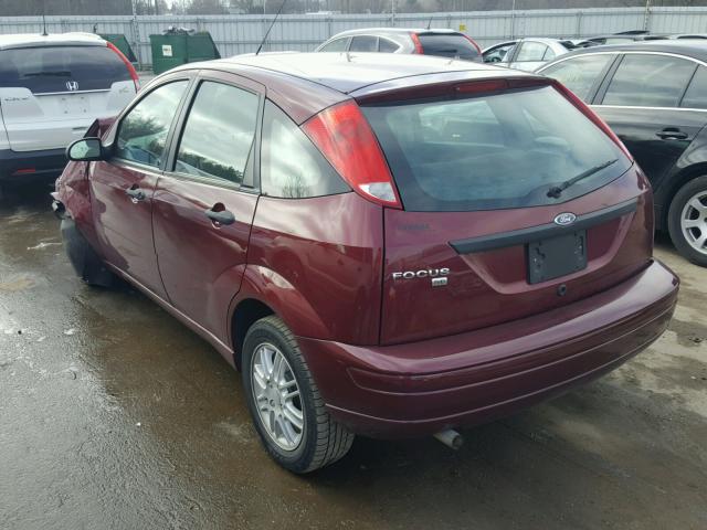 1FAHP37N57W169736 - 2007 FORD FOCUS ZX5 BURGUNDY photo 3