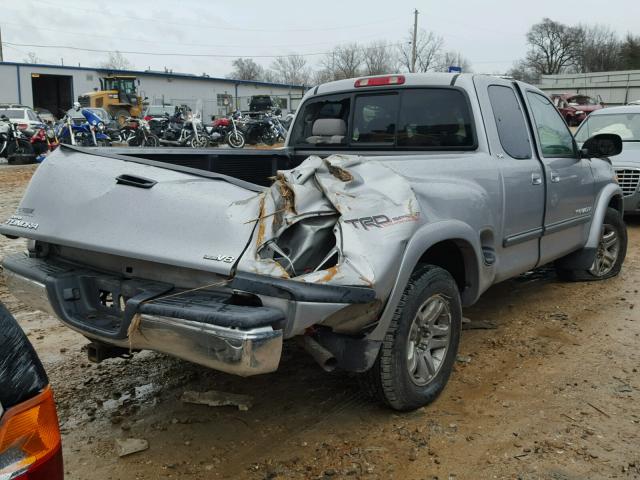 5TBRT34154S449883 - 2004 TOYOTA TUNDRA ACC SILVER photo 4