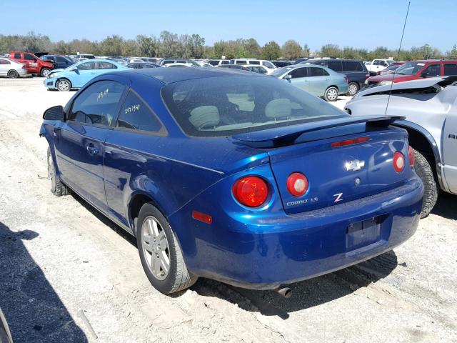 1G1AK15F367600330 - 2006 CHEVROLET COBALT LS BLUE photo 3