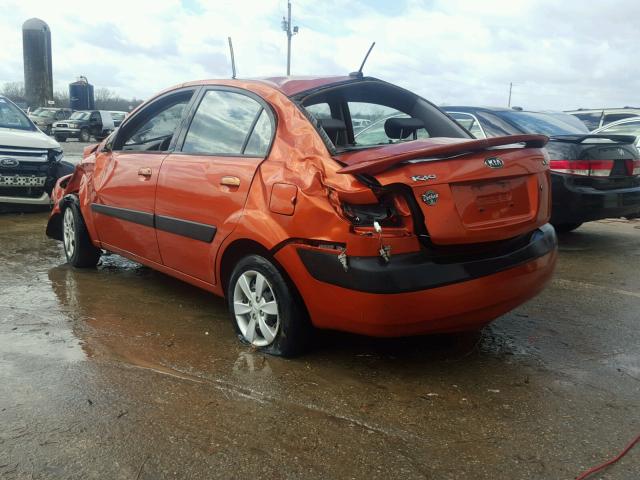 KNADE223196465335 - 2009 KIA RIO BASE ORANGE photo 3