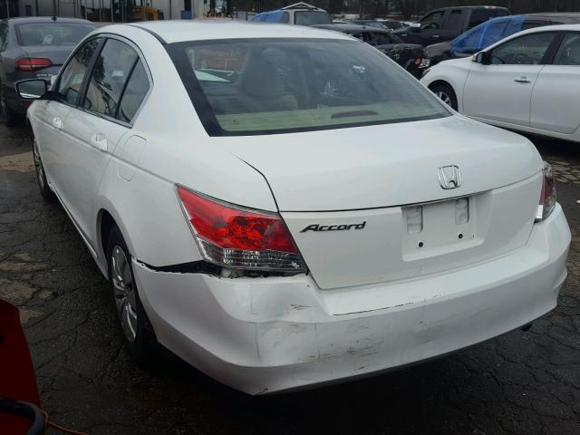 1HGCP2F34AA098968 - 2010 HONDA ACCORD LX WHITE photo 3