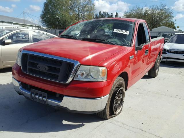 1FTRF12W94NA96524 - 2004 FORD F150 RED photo 2