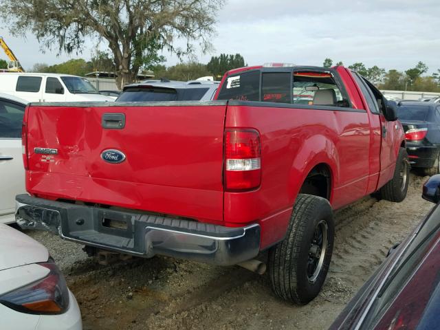 1FTRF12W94NA96524 - 2004 FORD F150 RED photo 4